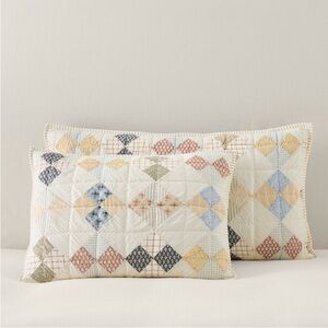 Garnet Hill Homestead Pieced Sham x 2